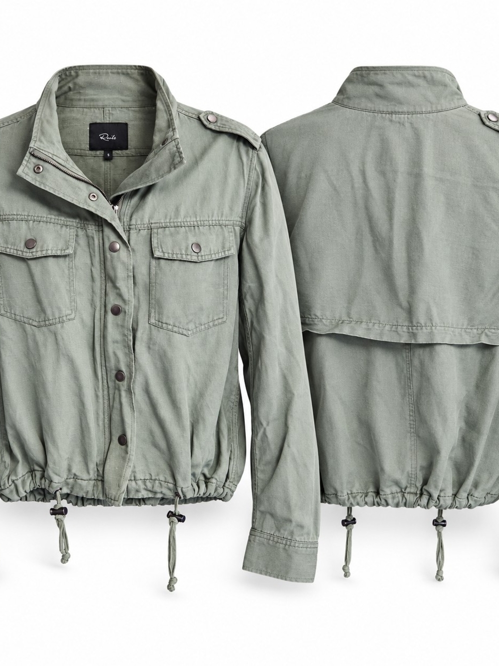 Rails Collins Sage Green Utility Jacket Small Coastal Cowgirl Gorpcore Military